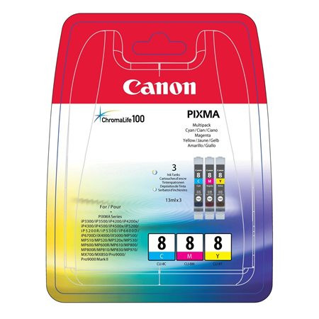 Canon CLI-8KIT Tintapatron multipack Pixma iP3500, 4200 nyomtatókhoz, c+m+y, 3*13ml