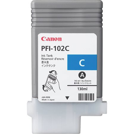 Canon PFI-102C Tintapatron iPF500, 600, 700 nyomtatókhoz, cián, 130ml