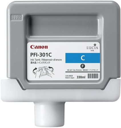 Canon PFI-301C Tintapatron iPF8000S, 9000S nyomtatókhoz, cián, 330ml