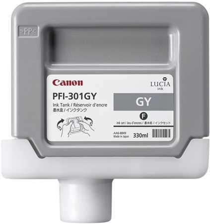 Canon PFI-301GY Tintapatron iPF8000S, 9000S nyomtatókhoz, szürke, 330ml