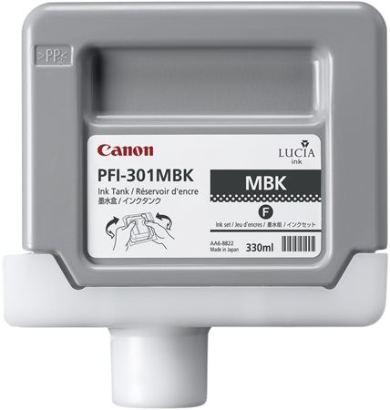 Canon PFI-301MB Tintapatron iPF8000S, 9000S nyomtatókhoz, matt fekete, 330ml