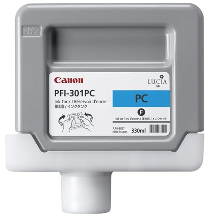 Canon PFI-301PC Fotópatron iPF8000S, 9000S nyomtatókhoz, cián, 330ml