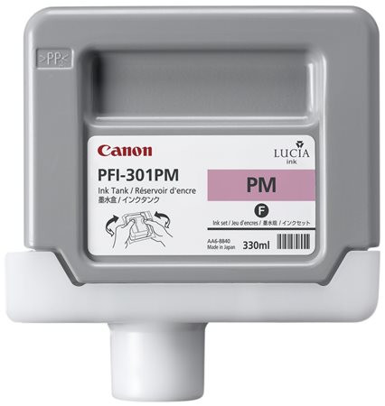 Canon PFI-301PM Fotópatron iPF8000S, 9000S nyomtatókhoz, magenta, 330ml