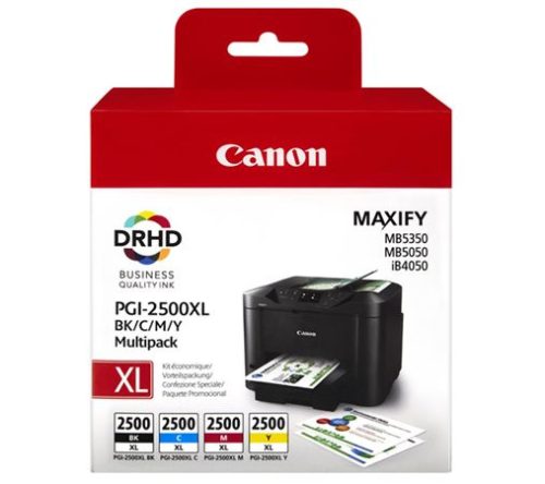 Canon PGI-2500XLKIT Tintapatron multipack Maxify MB5350 nyomtatóhoz, b+c+m+y, 70,9ml+3*19,3ml