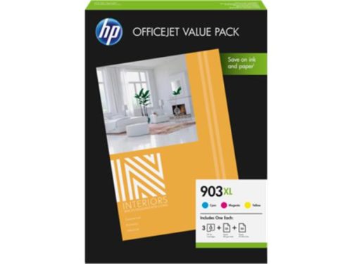 HP 1CC20AE Tintapatron multipack OfficeJet 6950, Pro 6960, Pro 6970 nyomtatókhoz, HP  903XL, c+m+y+A4 papír 75 lap