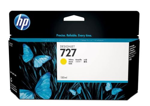 HP B3P21A Tintapatron DesignJet T1500, T2500, T920, T930 nyomtatókhoz, HP  727, sárga, 130 ml