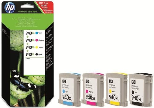 HP C2N93A Tintapatron multipack OfficeJet Pro 8000, 8500 nyomtatókhoz, HP  940XL, b+c+y+m, 2,2+3*1,4k