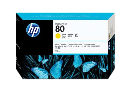 HP C4848A Tintapatron DesignJet 1050C, 1055CN nyomtatókhoz, HP  80, sárga, 350ml