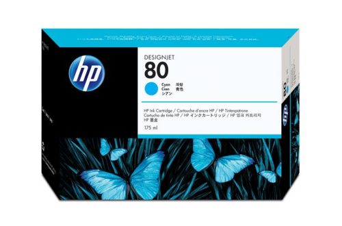 HP C4872A Tintapatron DesignJet 1050C, 1055CN nyomtatókhoz, HP  80, cián, 175ml