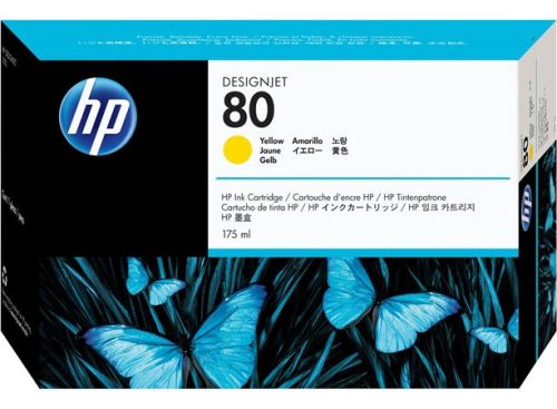 HP C4873A Tintapatron DesignJet 1050C, 1055CN nyomtatókhoz, HP  80, sárga, 175ml