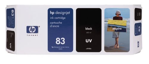 HP C4940A Tintapatron DesignJet 5000 nyomtatóhoz, HP  83, uv fekete, 680ml