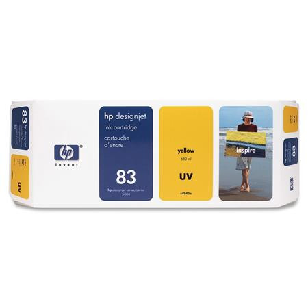 HP C4943A Tintapatron DesignJet 5000 nyomtatóhoz, HP  83, uv sárga, 680ml