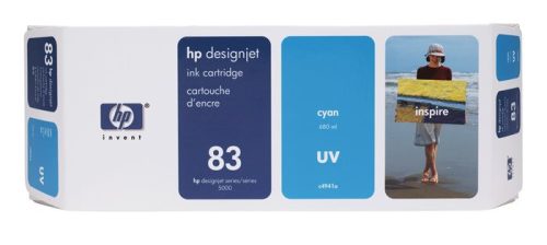HP C4944A Tintapatron DesignJet 5000 nyomtatóhoz, HP  83, világos uv cián, 680ml