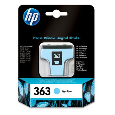HP C8774EE Tintapatron Photosmart 3210, 3310, D7460 nyomtatókhoz, HP  363, világos cián, 5,5ml