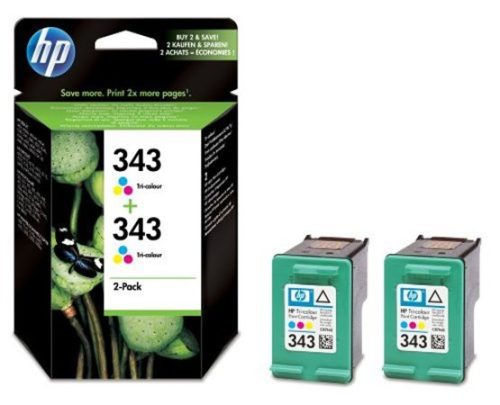 HP CB332EE Tintapatron DeskJet 5740, 6540 nyomtatókhoz, HP  343, színes, 2*7ml