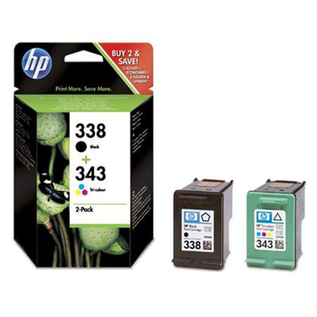 HP SD449EE Tintapatron DesJet 460 mobil, 5740, 6540d nyomtatókhoz, HP  338/343, fekete, színes