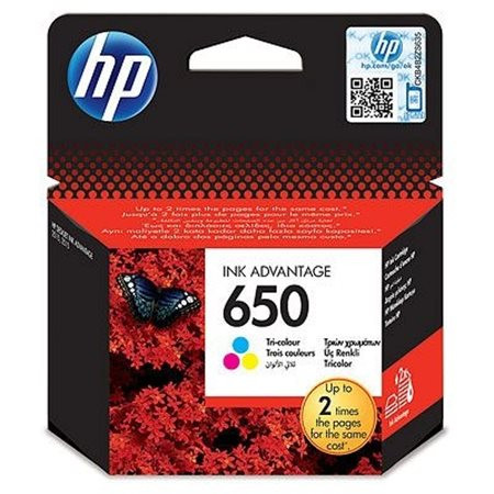 HP CZ102E Tintapatron Deskjet Ink Advantage 2510 sor nyomtatókhoz, HP  650, színes, 200 oldal