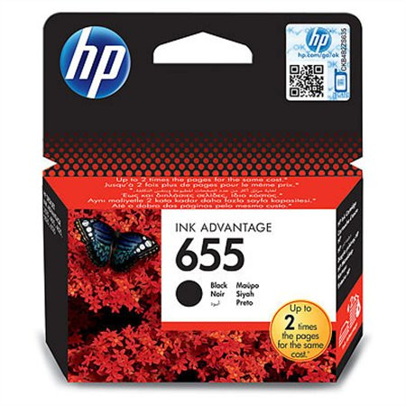 HP CZ109E Tintapatron Deskjet Ink Advantage 3520 sor nyomtatókhoz, HP  655, fekete, 550 oldal