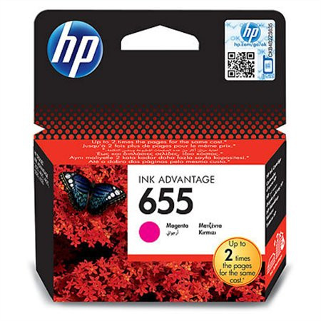 HP CZ111E Tintapatron Deskjet Ink Advantage 3520 sor nyomtatókhoz, HP  655, magenta, 600 oldal