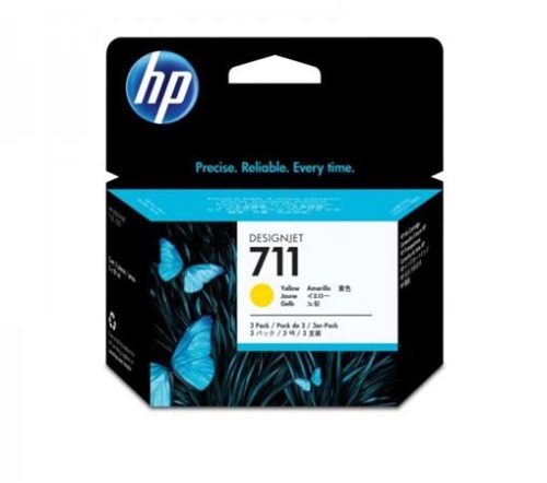 HP CZ136A Tintapatron DesignJet T120, T520, nyomtatókhoz, HP  711, sárga, 29ml