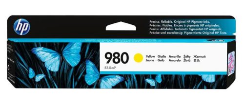 HP D8J09A Tintapatron OfficeJet Enterprise Color X585, X555 nyomtatókhoz, HP  980, sárga, 6,6k