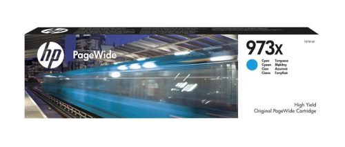 HP F6T81AE Tintapatron PageWide Pro 452, 477, Managed P57750, P55250 nyomtatókhoz, HP  973X, cián, 7k