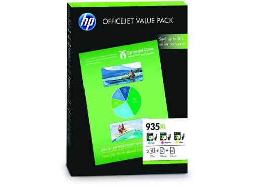 HP F6U78AE Tintapatron multipack Officejet Pro 6830, HP  935XL, c+m+y+papír A4 75ív