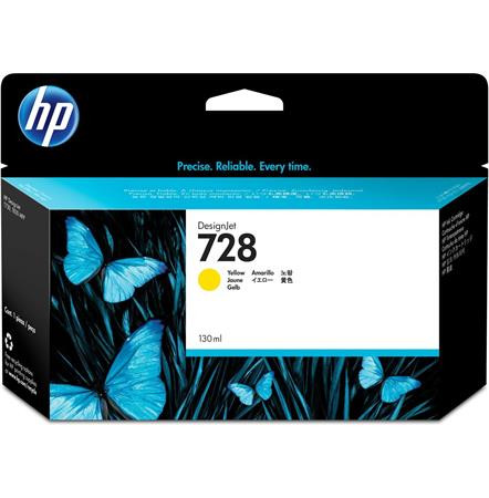 HP F9J65A Tintapatron DesignJet T730, T830 nyomtatókhoz, HP  728, sárga, 130 ml