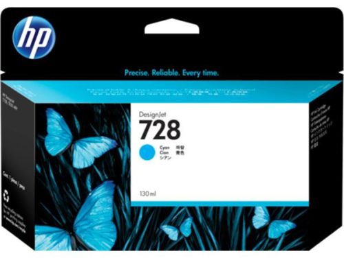 HP F9J67A Tintapatron DesignJet T730, T830 nyomtatókhoz, HP  728, cián, 130ml