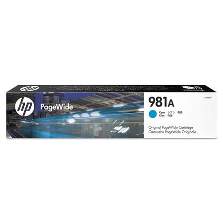 HP J3M68A Tintapatron Color PageWide Enterprise 556, 586 nyomtatókhoz, HP  981A, cián, 6k