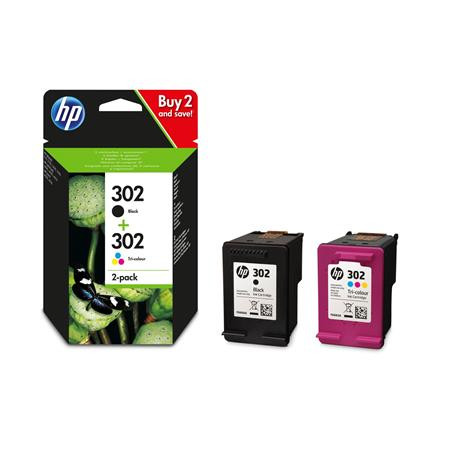 HP X4D37AE Tintapatron multipack DeskJet 2130 nyomtatóhoz, HP  302, fekete, színes, 190+165 oldal
