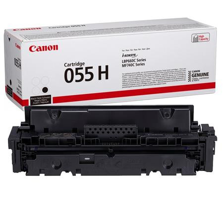 Canon CRG-055H Lézertoner i-Sensys LPB663, 664, MF742, 744, 746 nyomtatókhoz, fekete, 7,6k