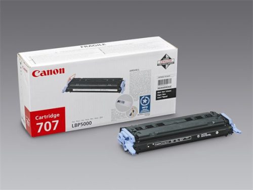 Canon CRG-707B Lézertoner i-SENSYS LBP 5000, 5100 nyomtatókhoz, fekete, 2,5k
