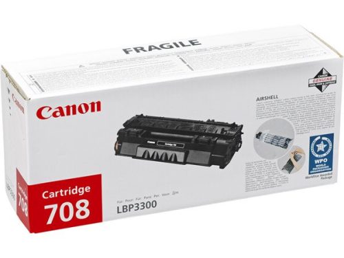 Canon CRG-708S Lézertoner i-SENSYS LBP 3300, 3360 nyomtatókhoz, fekete, 2,5k