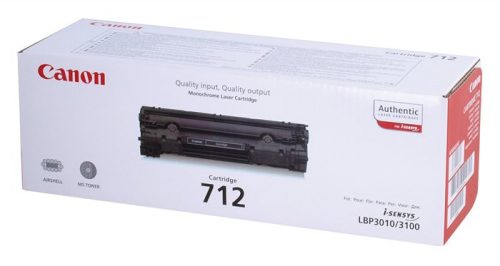 Canon CRG-712 Lézertoner i-SENSYS LBP 3010, 3100 nyomtatókhoz, fekete, 1,5k