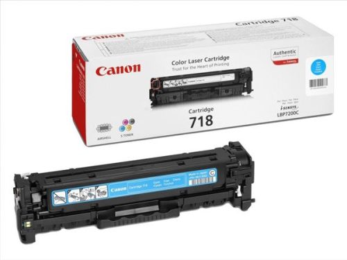 Canon CRG-718C Lézertoner i-SENSYS LBP 7200CDN, MF 8330, 8350CDN nyomtatókhoz, cián, 2,9k