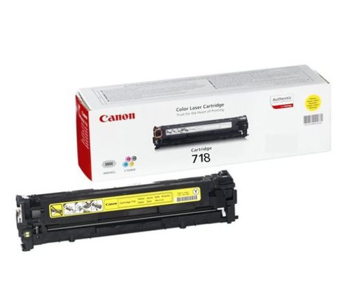 Canon CRG-718Y Lézertoner i-SENSYS LBP 7200CDN, MF 8330, 8350CDN nyomtatókhoz, sárga, 2,9k