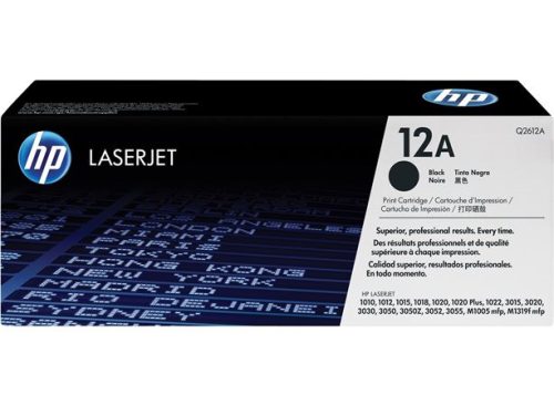 HP Q2612A Lézertoner LaserJet 1010, 1015, 1018 nyomtatókhoz, HP  12A, fekete, 2k