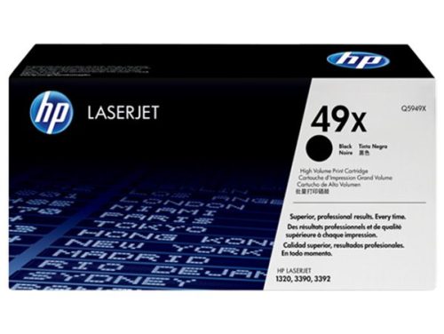 HP Q5949X Lézertoner LaserJet 1320, 3390, 3392 nyomtatókhoz, HP  49X, fekete, 6k