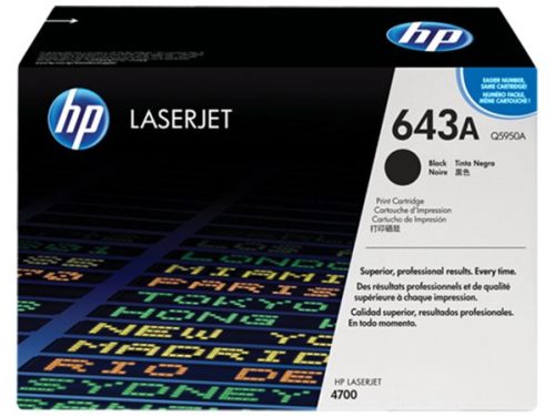HP Q5950A Lézertoner ColorLaserJet 4700 nyomtatóhoz, HP  643A, fekete, 11k