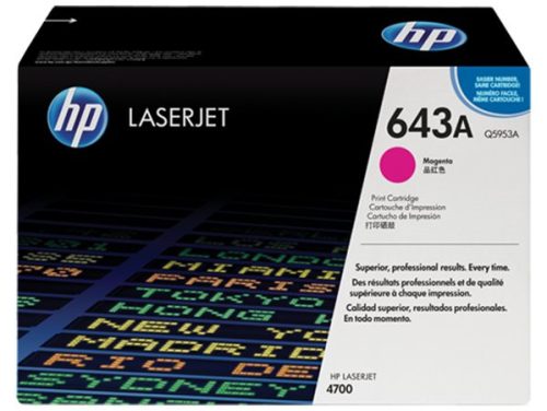 HP Q5953A Lézertoner ColorLaserJet 4700 nyomtatóhoz, HP  643A, magenta, 10k