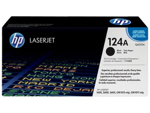 HP Q6000A Lézertoner ColorLaserJet 2600, 2600N, 2605 nyomtatókhoz, HP  124A, fekete, 2,5k