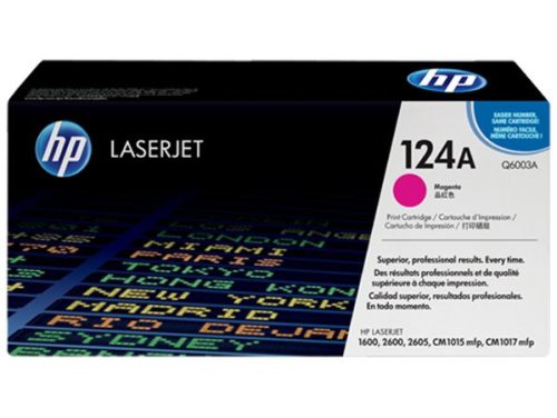 HP Q6003A Lézertoner ColorLaserJet 2600, 2600N, 2605 nyomtatókhoz, HP  124A, magenta, 2k