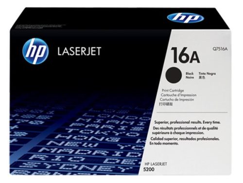 HP Q7516A Lézertoner LaserJet 5200 nyomtatóhoz, HP  16A, fekete, 12k