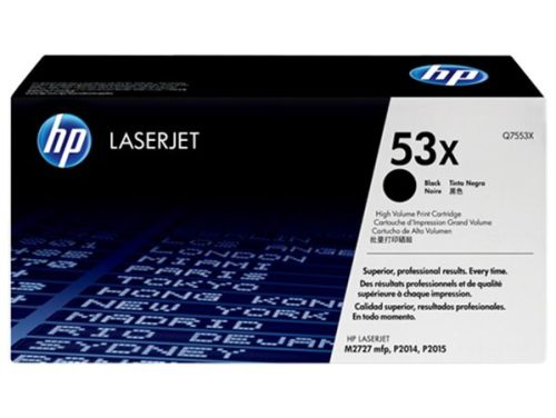 HP Q7553X Lézertoner LaserJet P2014, P2015, M2727MFP nyomtatókhoz, HP  53X, fekete, 7k