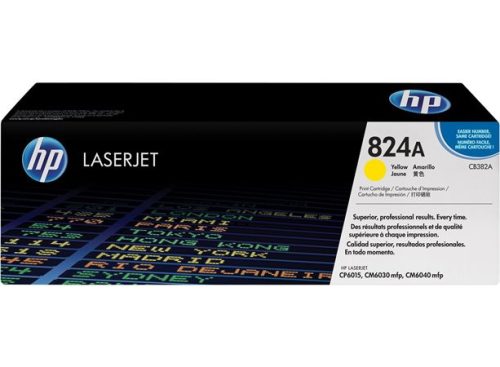 HP CB382A Lézertoner ColorLaserJet CP6015, CM6040MFP nyomtatókhoz, HP  824A, sárga, 21k