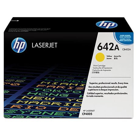 HP CB402A Lézertoner Color LaserJet CP4005N, 4005DN nyomtatókhoz, HP  642A, sárga, 7,5k