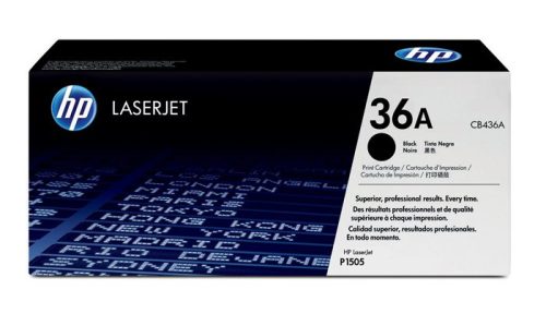 HP CB436A Lézertoner LaserJet P1505, 1505n, M1522 nyomtatókhoz, HP  36A, fekete, 2k