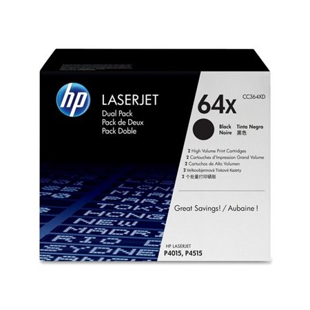 HP CC364XD Lézertoner LaserJet P4015, P4515 nyomtatóhoz, HP  64X, fekete, 2*24k
