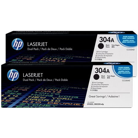 HP CC530AD Lézertoner ColorLaserJet CM2320fxi, 2320n nyomtatókhoz, HP  304A, fekete, 2*3,5k